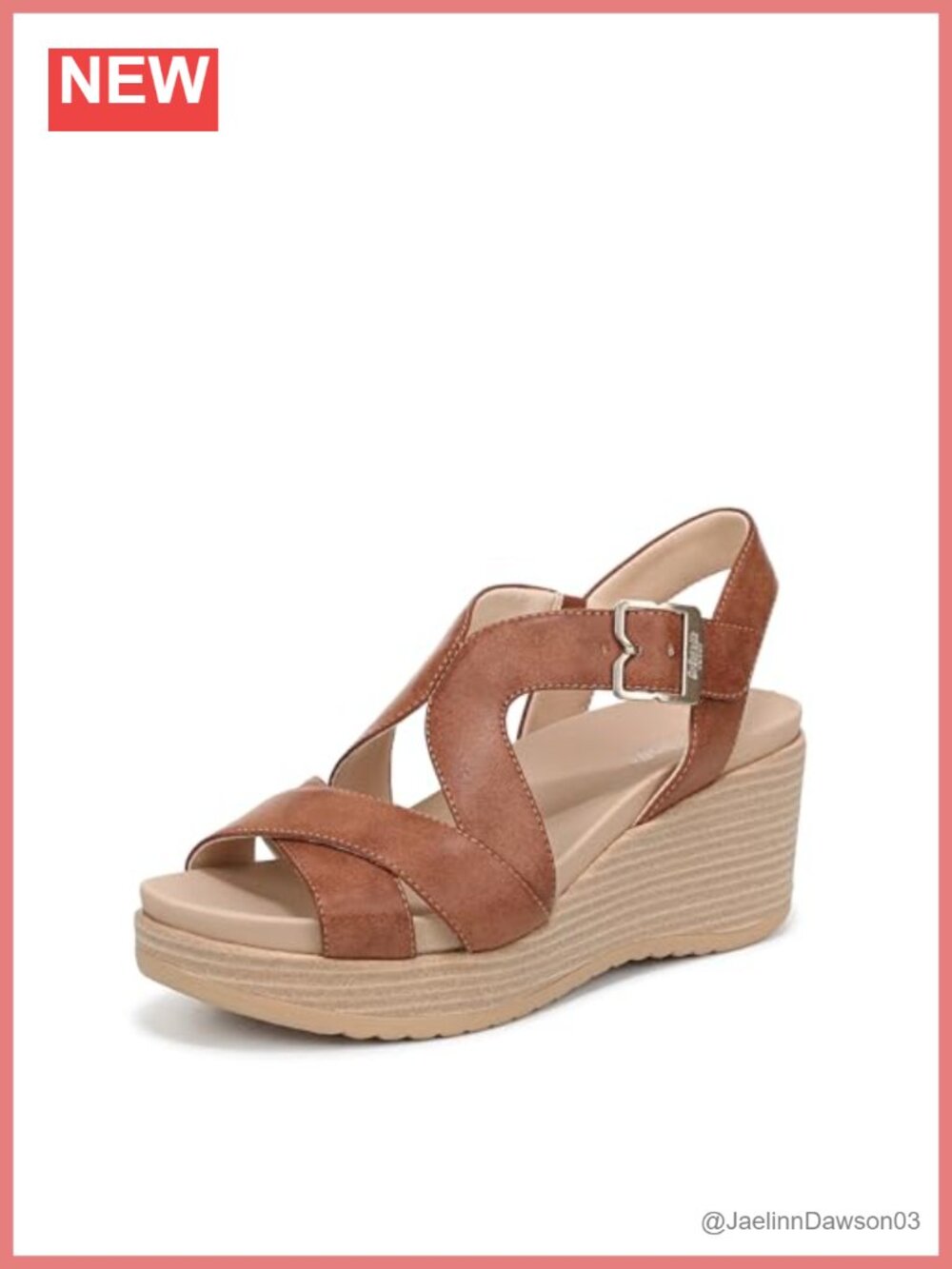 Women's Cali Beach Comfortable Wedge Sandals Faux Leather Strappy